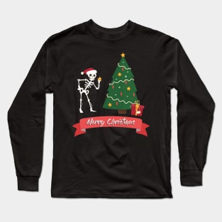 Christmas Skeleton Long Sleeve T-Shirt